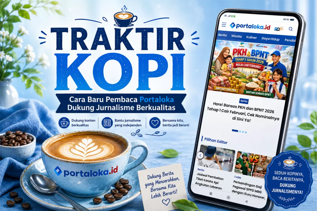 Portaloka.id hadirkan fitur baru Traktir Kopi untuk membangun kedekatan dengan pembaca (Portaloka.id)