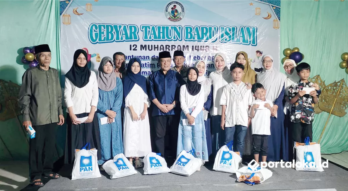 LPYP Maleber salurkan santunan para donatur untuk anak yatim piatu (Portaloka.id/Arman)