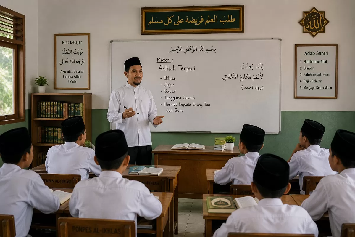 Ilustrasi - Gaji guru honorer madrasah bakal ditingkatkan (AI ChatGPT - Portaloka.id)