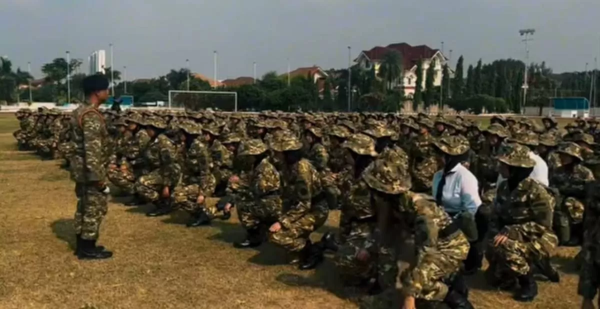 Latsar militer SPPI untuk program KDKMP-KNMP. (Instagram/kolatkoarmada1)