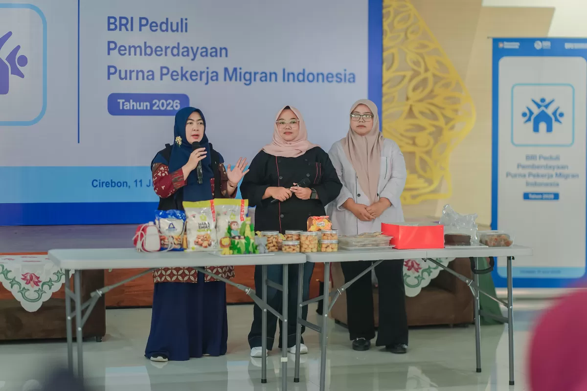 BRI Peduli mengadakan pelatihan kewirausahaan bagi purna PMI di Cirebon (Ist)
