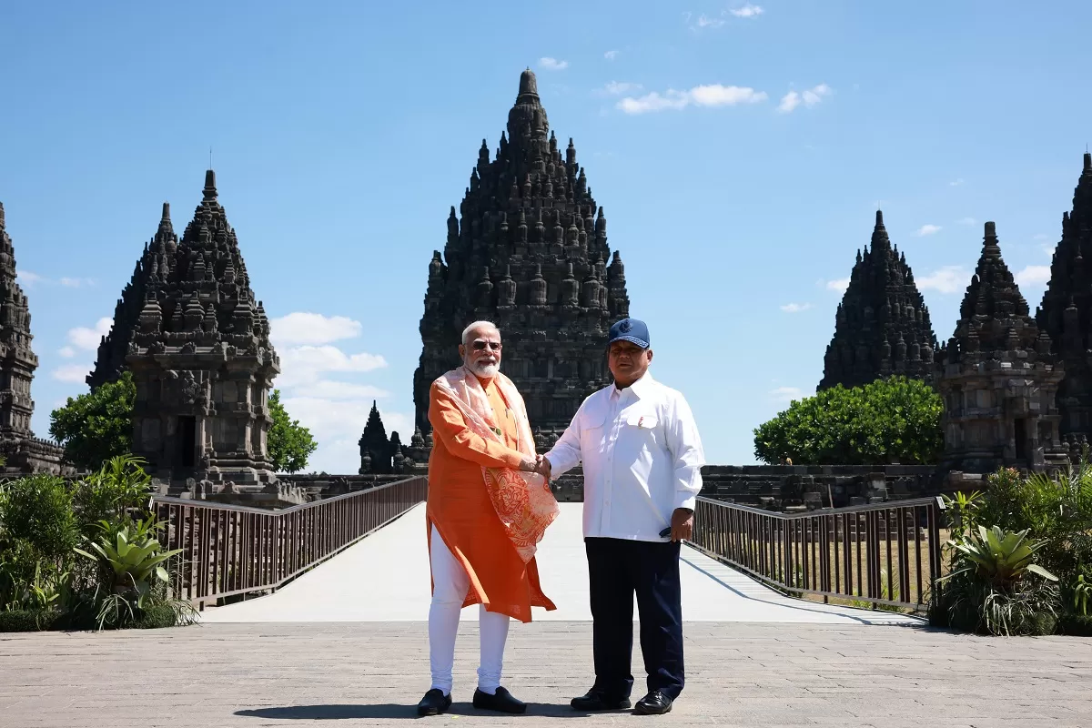 PM India Narendra Modi dan Presiden Prabowo kunjungi Candi Prambanan Yogyakarta (Ist)