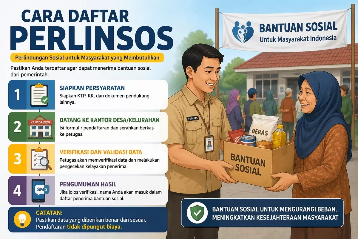 Cara daftar perlinsos digital untuk mendapatkan bantuan sosial (AI ChatGPT - Portaloka.id)