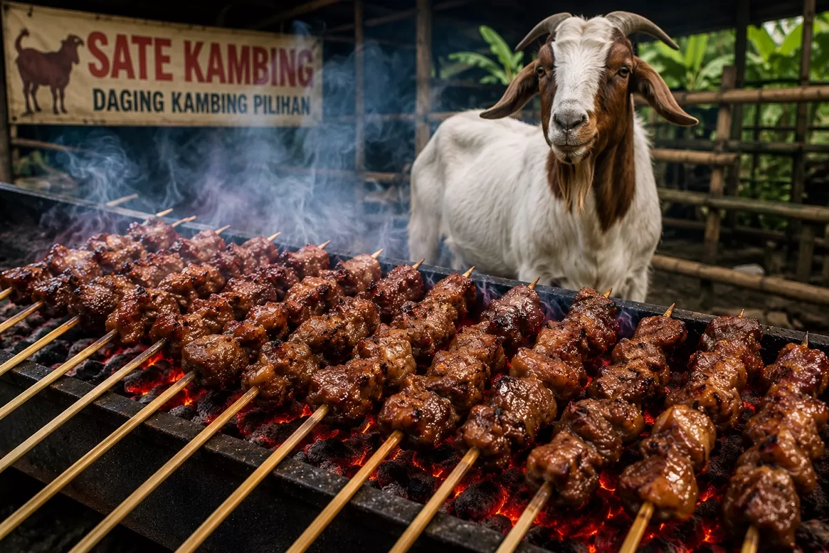 Sate Kambing puncaki Makanan Indonesia Terbaik 2026 versi TasteAtlas (AI ChatGPT - Portaloka.id)