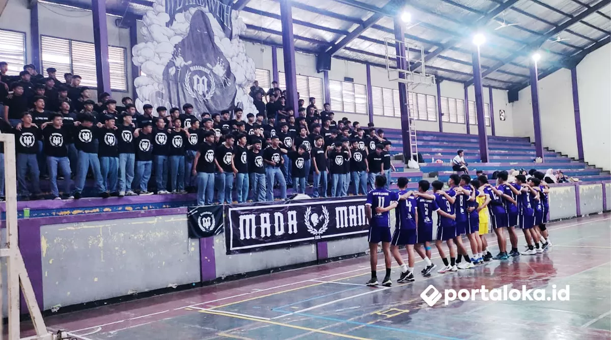 MAN 2 Ciamis raih juara satu Bola Voli pada Porseni Madrasah Aliyah Kabupaten Ciamis 2026 (Portaloka.id/Arman)