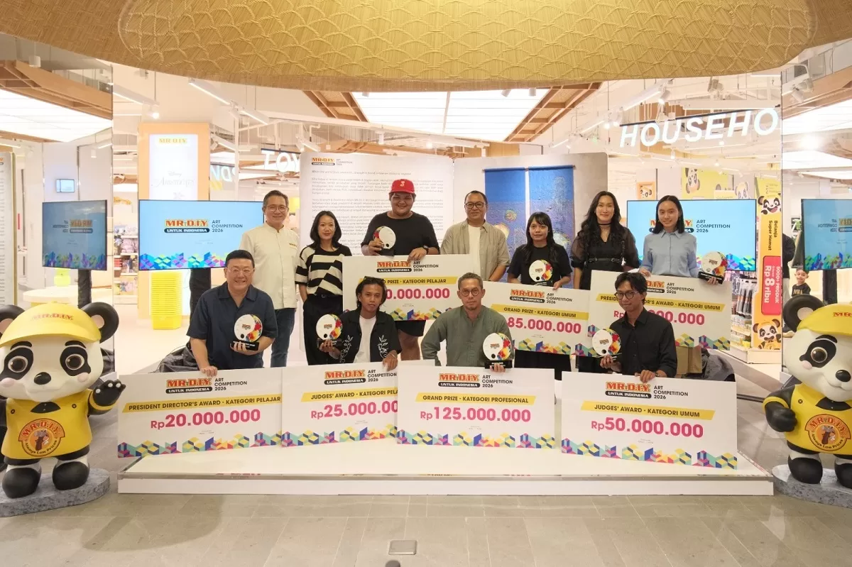 PT Daya Intiguna Yasa Tbk (MR.D.I.Y. Indonesia) berkolaborasi dengan IndoArtNow untuk mengumumkan hasil MR.D.I.Y. Indonesia Art Competition 2026. (Ist)