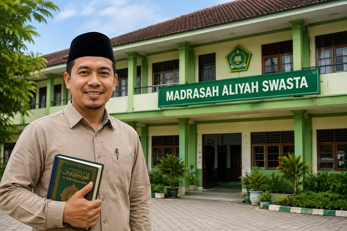 DPR meminta pemerintah juga memperhatikan guru madrasah terutama yang berstatus honorer (AI ChatGPT - Portaloka.id)