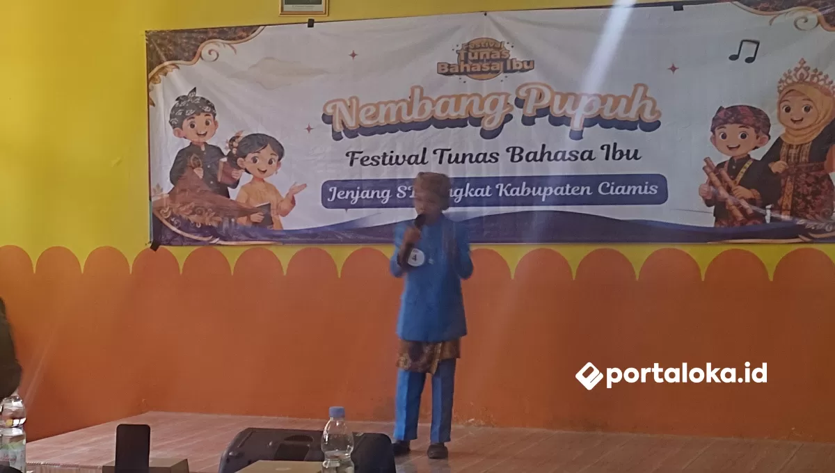 Festival Tunas Bahasa Ibu jenjang SD tingkat Kabupaten Ciamis digelar di SDN 1 Cijeungjing (Portaloka.id/Arman)