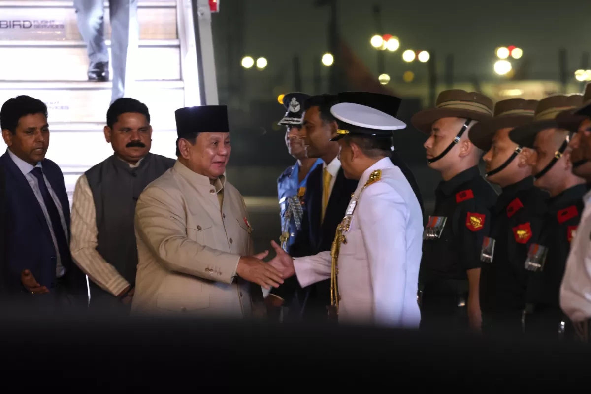 Presiden Prabowo tiba di New Delhi, India untuk menghadiri KTT BRICS (Dok. Bakom RI)