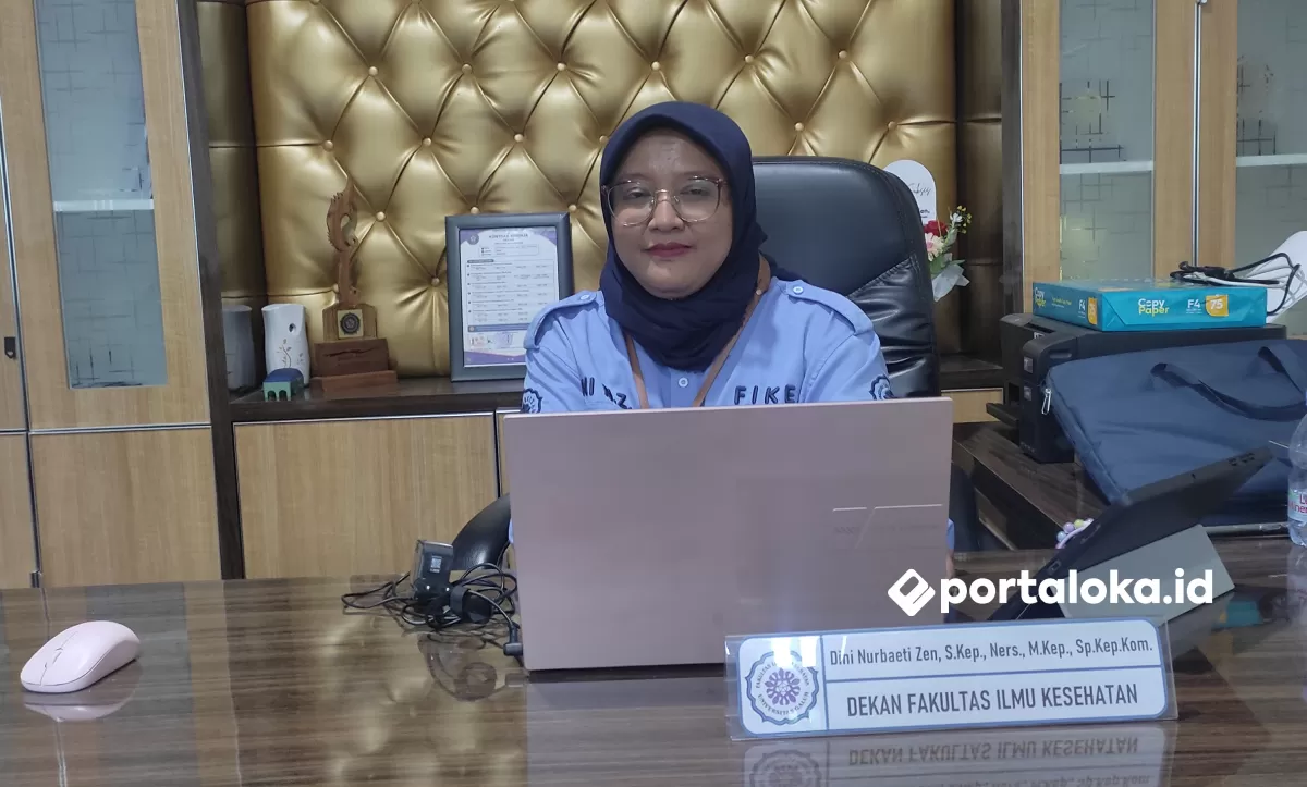 Dekan FIKes Unigal, Dini Nurbaeti Zen, S.Kep., Ners., M.Kep., Sp.Kep.Kom. (Portaloka.id/Arman)