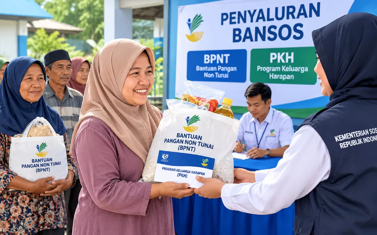 Ilustrasi - Syarat dan ketentuan penerima bansos PKH dan BPNT (AI ChatGPT - Portaloka.id)