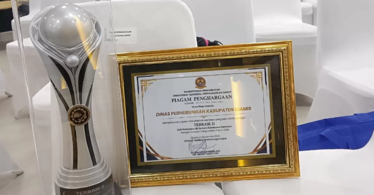 UPUBKB Dinas Perhubungan Kabupaten Ciamis raih penghargaan (Ist)