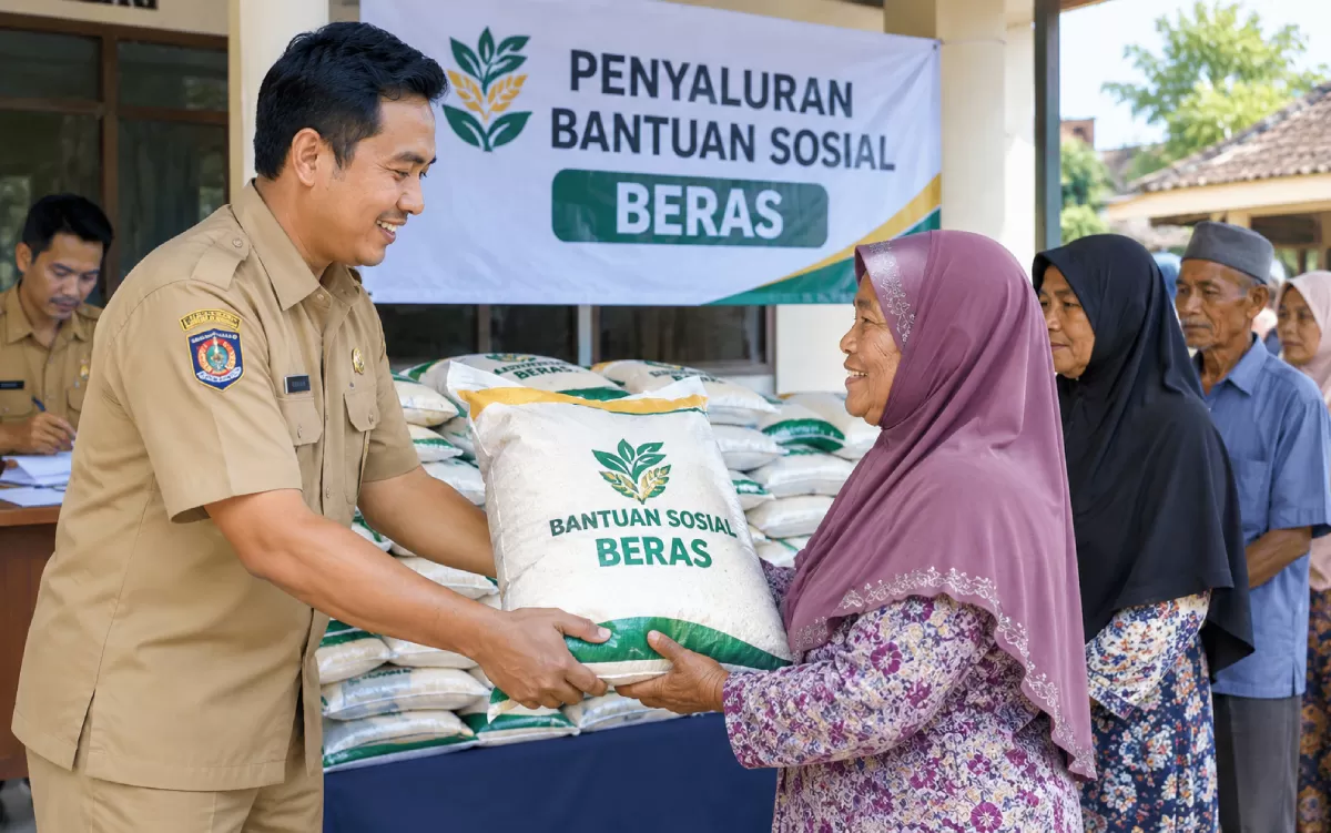 Cara mengecek daftar penerima bansos beras (AI ChatGPT - Portaloka.id)