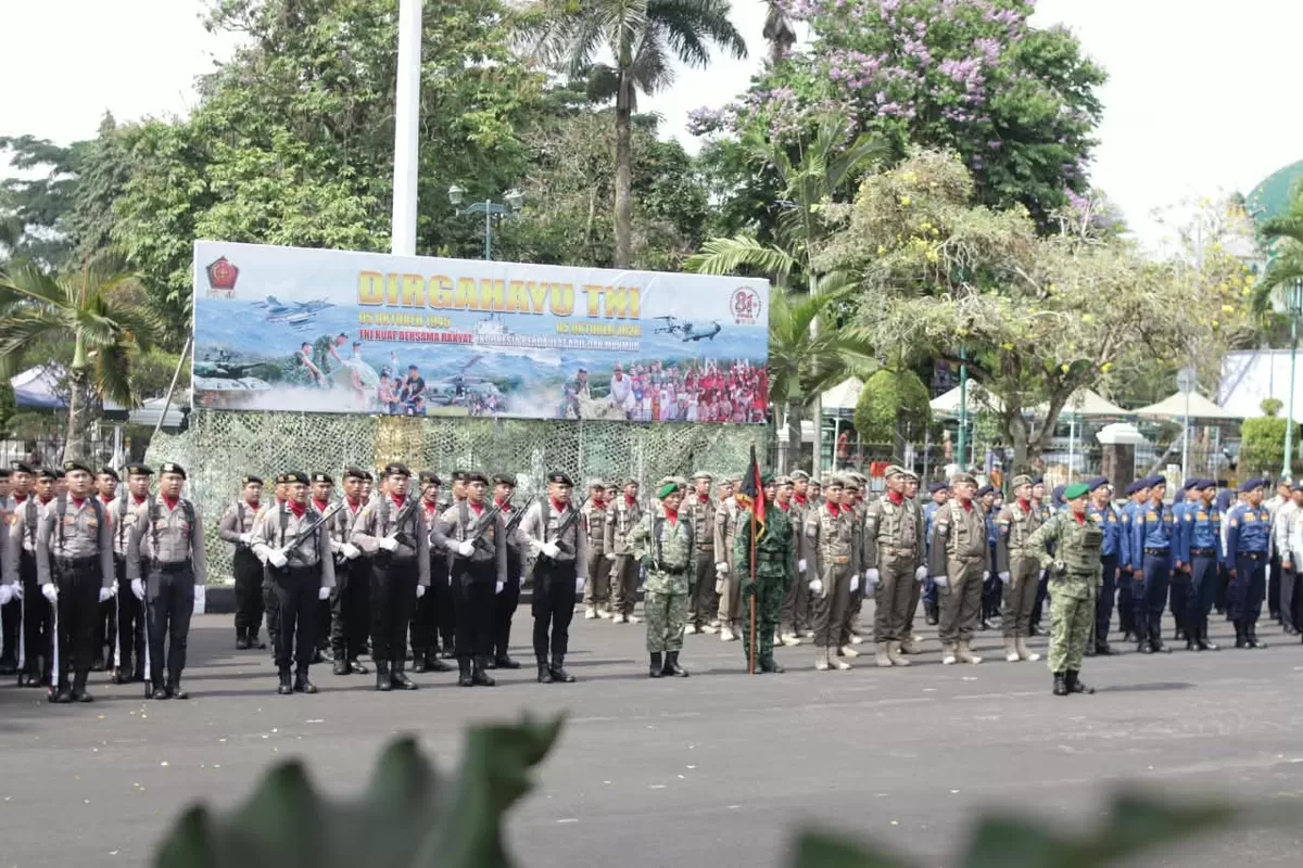 Upacara HUT TNI ke-81 Kabupaten Ciamis, Senin (5/10) (Ist)