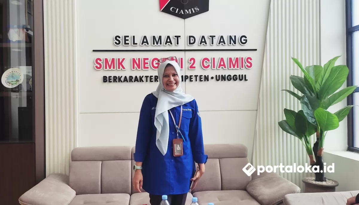 Elis Lisnawati, S.Pd., Ketua P2SP Revitalisasi SMK Negeri 2 Ciamis (Portaloka.id/Arman)