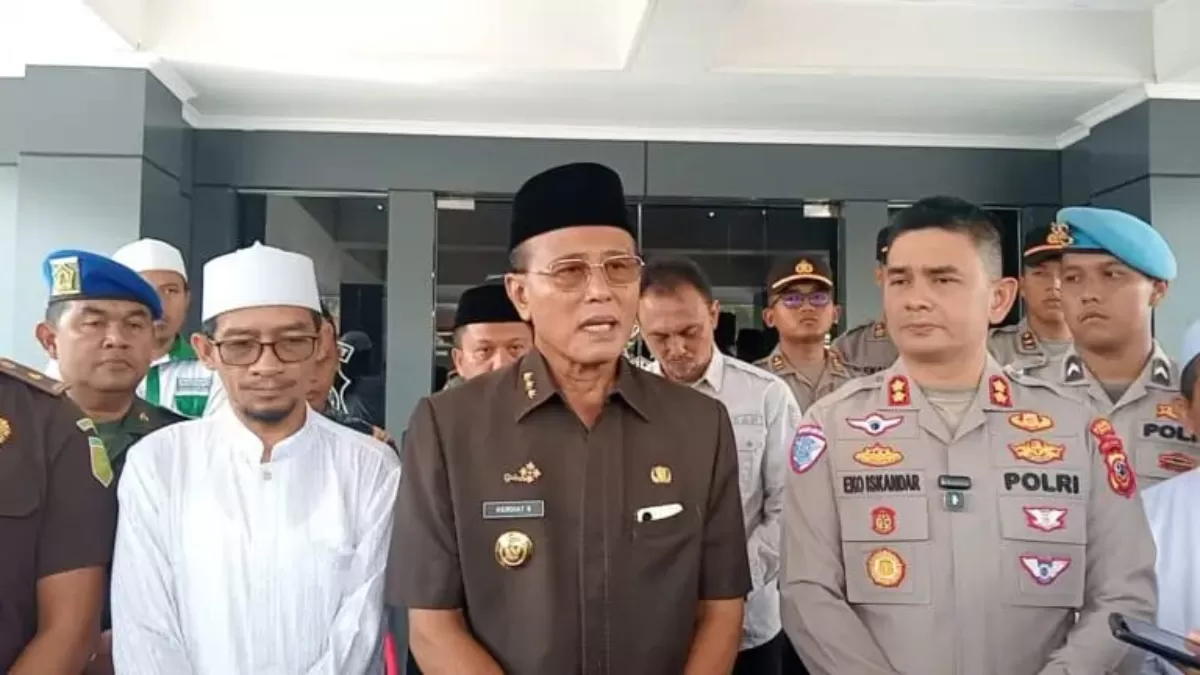 Bupati Ciamis Herdiat Sunarya sampaikan apresiasi atas pemusnahan miras (Ist)