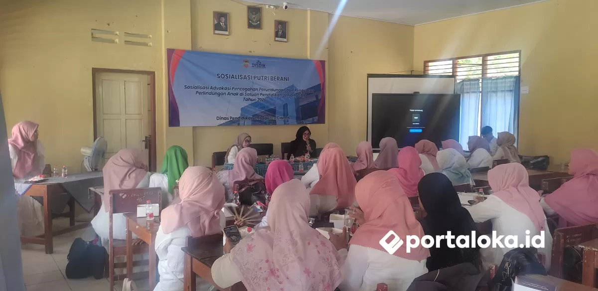 Sosialisasi pencegahan perundungan di aula SMPN 6 Ciamis (Portaloka.id/Arman)