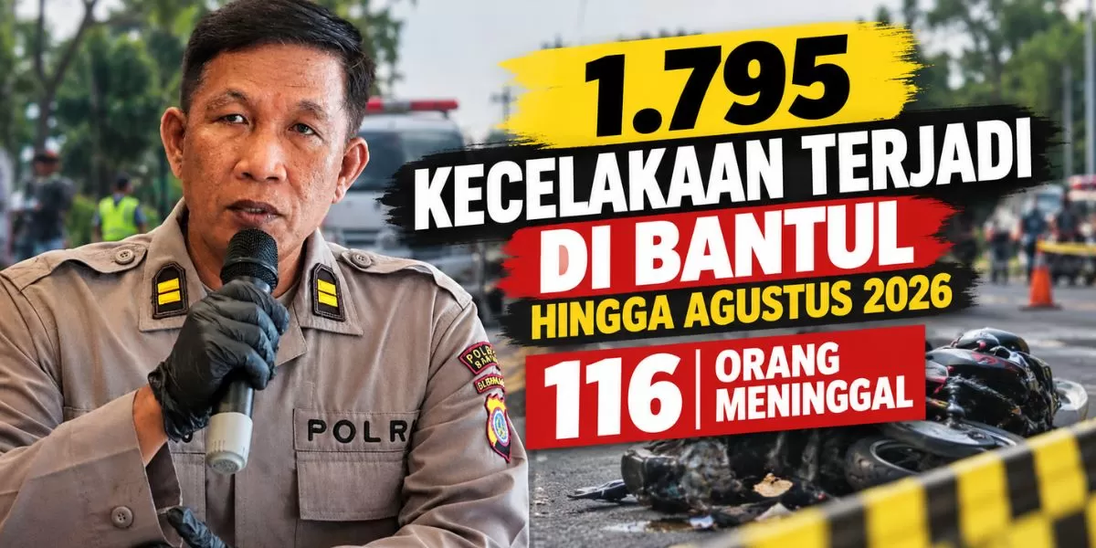 1.795 Kecelakaan Terjadi di Bantul hingga Agustus 2026, 116 Orang Meninggal