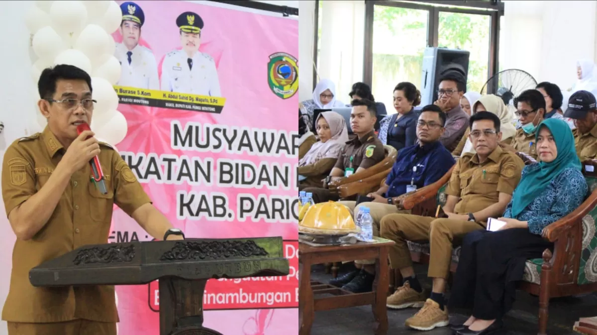 Bupati Parigi Moutong membuka Muscab VII IBI, mendorong bidan terapkan pelayanan berbasis bukti untuk tekan AKI, AKB, dan stunting di daerah.