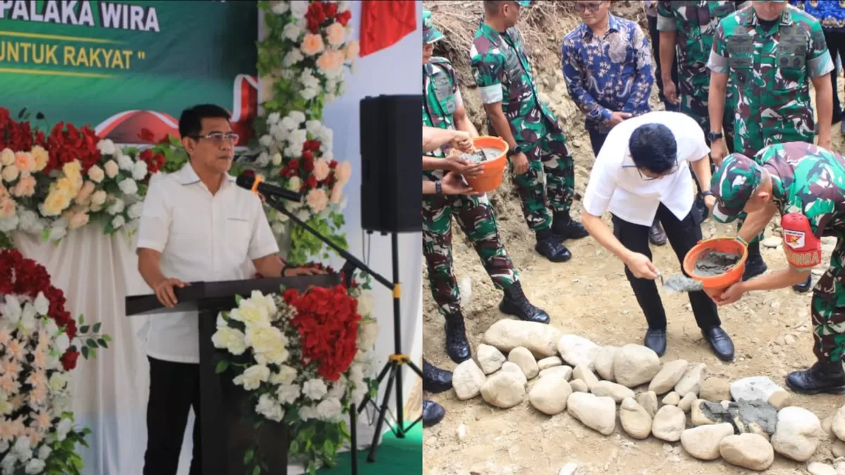 Bupati Erwin Burase dan Pangdam XXIII/Palakawira resmikan Jembatan Garuda di Desa Nambaru. Sinergi nyata Pemkab-TNI demi percepatan ekonomi pelosok desa.