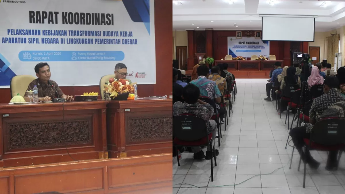 Sekda Parigi Moutong resmi terapkan WFA bagi ASN mulai 1 April 2026. Kerja fleksibel, tetap akuntabel, dan diawasi ketat lewat aplikasi absensi online.