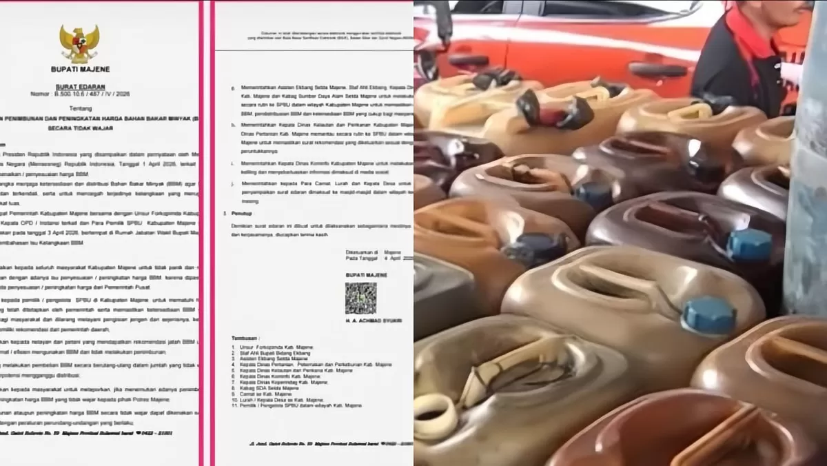Bupati Majene terbitkan SE larang penimbunan BBM. Tim lintas sektor dikerahkan awasi SPBU dan distribusi subsidi agar tepat sasaran bagi warga & petani.