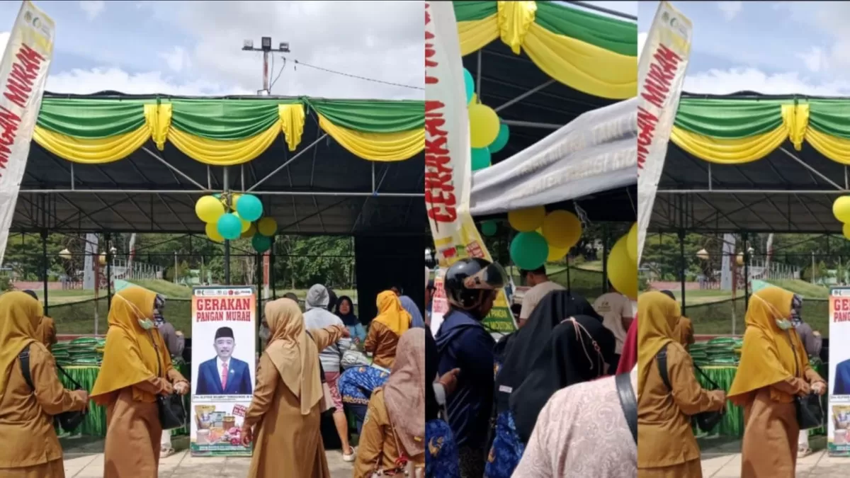 Dinas Ketahanan Pangan Parigi Moutong gelar Gerbang Desa di HUT ke-24. Jual beras & minyak goreng murah di Alun-Alun untuk kendalikan inflasi daerah.