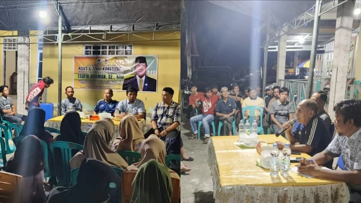 Reses DPRD Parimo di Desa Tinombo panen aspirasi: dari revitalisasi Taman Tombolotutu, RLH, irigasi, hingga bibit pertanian. Taufik Borman janji kawal ke APBD.
