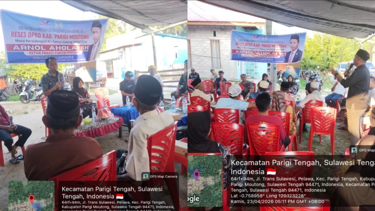 Anggota DPRD Parimo Arnol Aholai serap aspirasi warga Parigi Tengah. Fokus pada mitigasi banjir, alat pemadam api, hingga pelestarian pakaian adat desa.