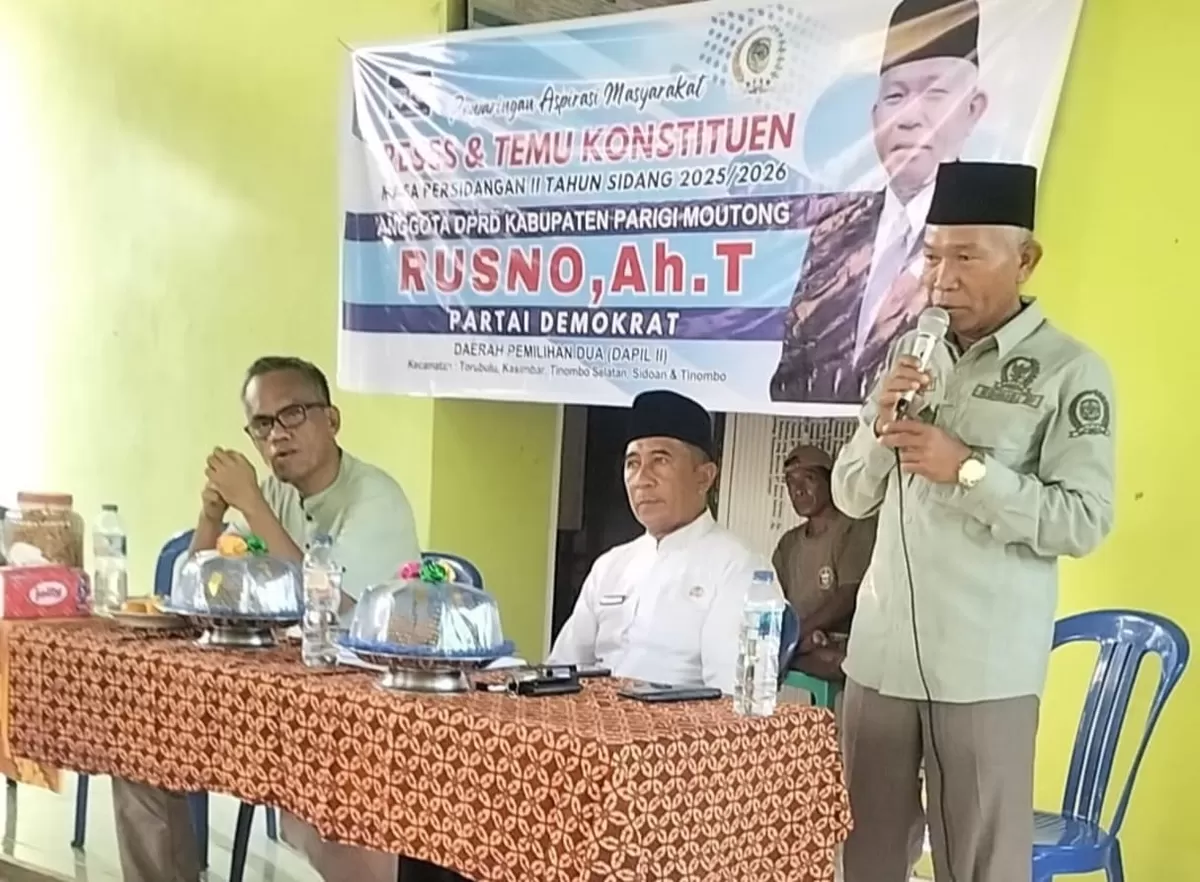 Warga korban banjir 2024 di Kecamatan Toribulu, Parigi Moutong, menagih realisasi Huntap dan perbaikan jalan saat reses DPRD Fraksi Demokrat, Rusno A.h T.