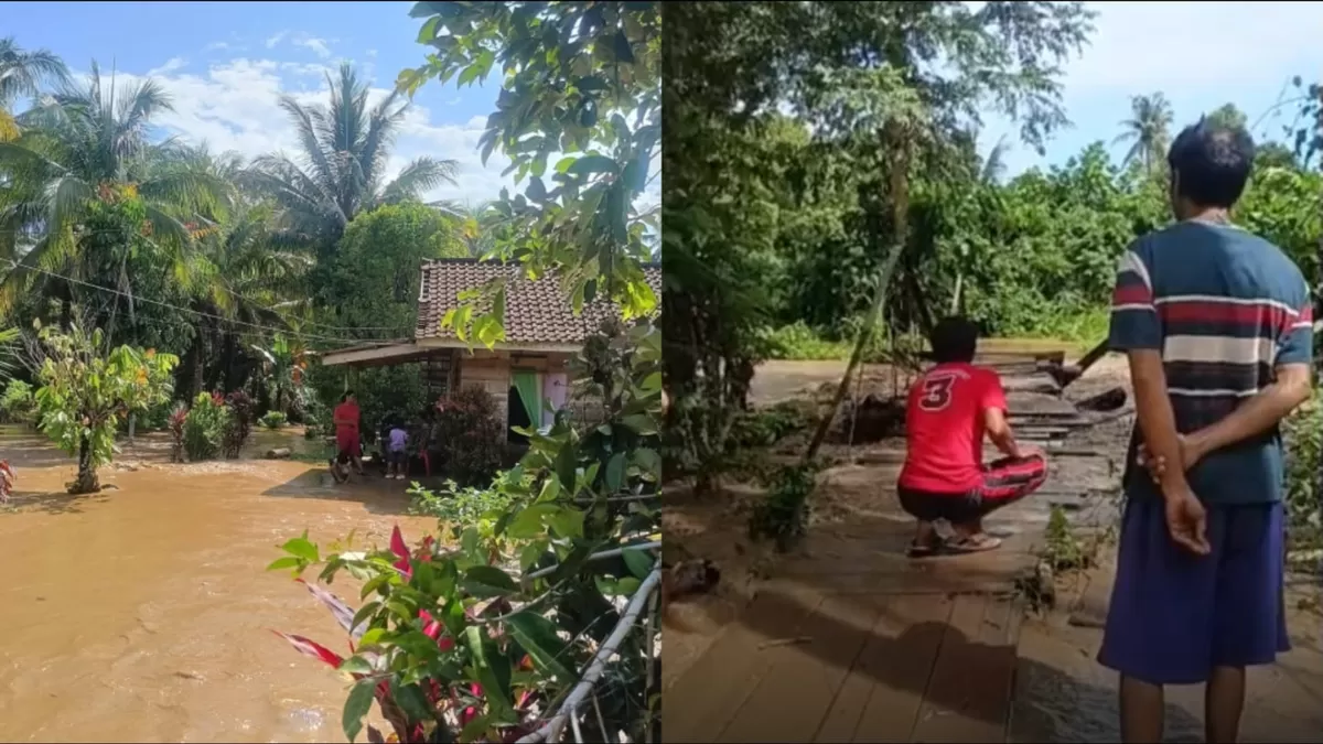 Banjir bandang di Desa Bukit Makmur, Parigi Moutong, memutus jembatan penghubung Dusun VI. 28 KK terdampak dan warga butuh perbaikan tanggul.
