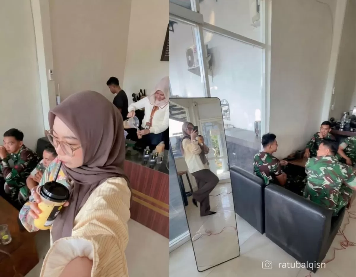 Teslah Outlet Palu viral. Kehadiran personil TNI jadi daya tarik perempuan untuk berkunjung. Fenomena unik di balik secangkir kopi hitam.
