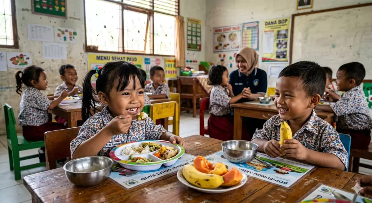Disdikbud Parigi Moutong soroti perbedaan kebijakan makanan tambahan di PAUD. Dana BOP tersedia, namun eksekusi tergantung keputusan yayasan.