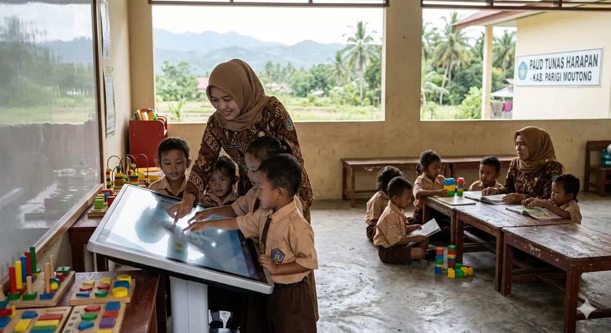 Disdikbud Parigi Moutong terus kejar pemerataan mutu 538 PAUD. Fasilitas digital mulai disalurkan namun sekolah swasta masih tertinggal.