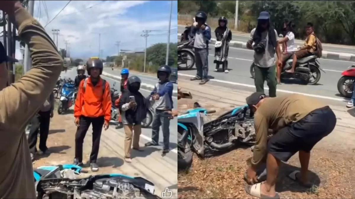 Warga Mamboro Palu bakar motor pencuri tabung gas yang kabur ke hutan. Pelaku gagal bawa lari 8 tabung elpiji setelah dilempar batu pemilik.