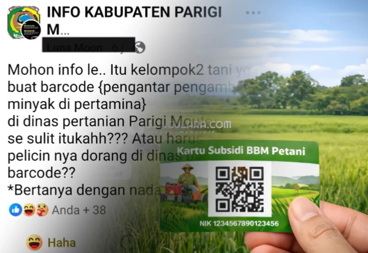 Pelayanan barcode Pertamina untuk kelompok tani di Parigi Moutong dikeluhkan rumit. Netizen soroti dugaan pungli di Dinas Pertanian.