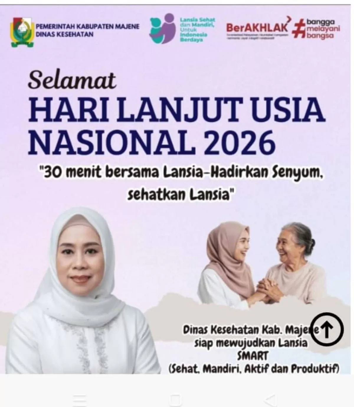 Dinkes Majene gerakkan aksi luangkan waktu 30 menit sehari bersama orang tua untuk menjaga kesehatan fisik dan mental lansia.