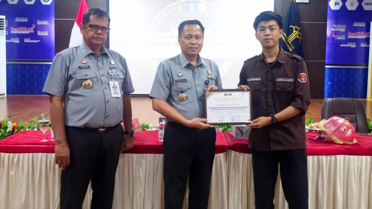 Kanwil Kemenkum Sulteng menggandeng mahasiswa hukum Untad Palu untuk menjadi paralegal dan mengedukasi perlindungan kekayaan intelektual.