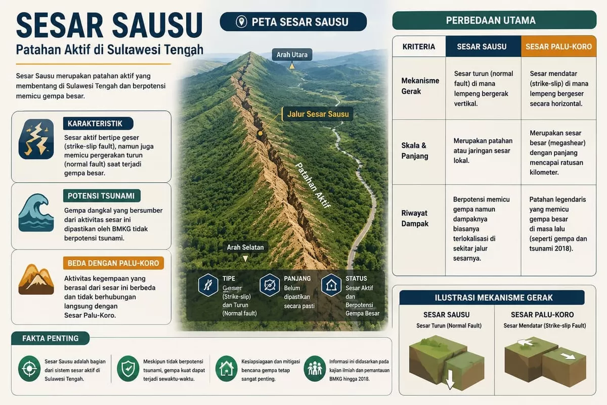 Badan Geologi ingatkan potensi likuifaksi di Sigi, Palu, Parigi Moutong, dan Poso pascagempa M 6,7. Pemda diminta perketat tata ruang.