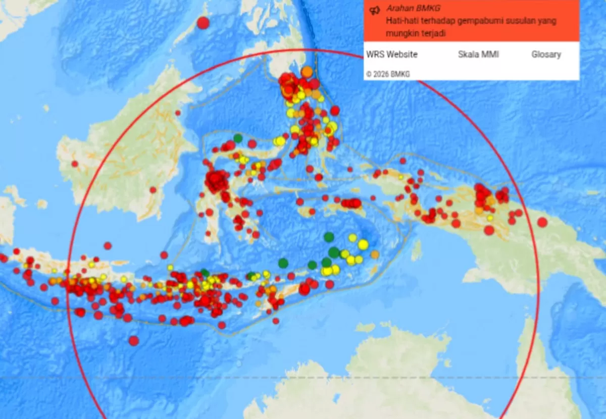 Gempa bumi dangkal M 4,4 mengguncang Sigi dan Palu pada 24 Juni 2026 akibat aktivitas Sesar Palolo. Tercatat 1.374 gempa susulan sejak gempa utama M 6,7.
