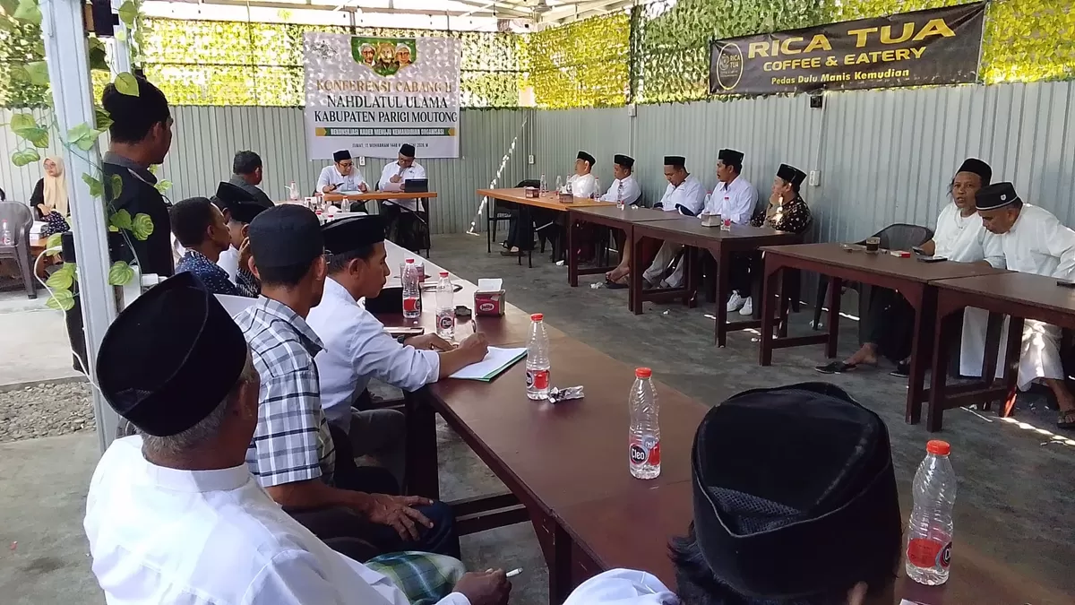 Hamlan & Subhan Lapu terpilih memimpin PCNU Parigi Moutong 2026-2031 melalui Konfercab sah di Cafe Rica Tua yang dihadiri 9 MWCNU.