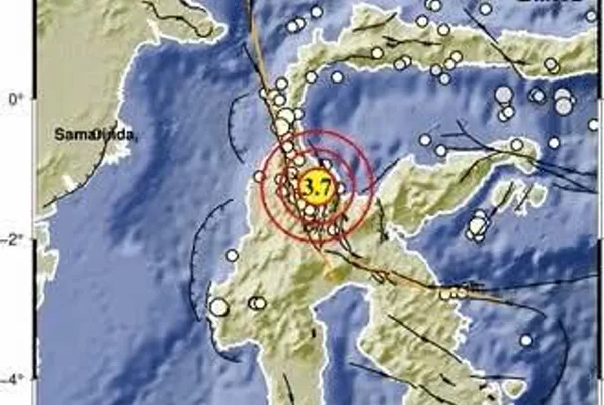 Gempa magnitudo 3,7 guncang Sigi, Sulawesi Tengah hari ini. Lindu dangkal beruntun dari sesar aktif mulai meresahkan warga setempat.