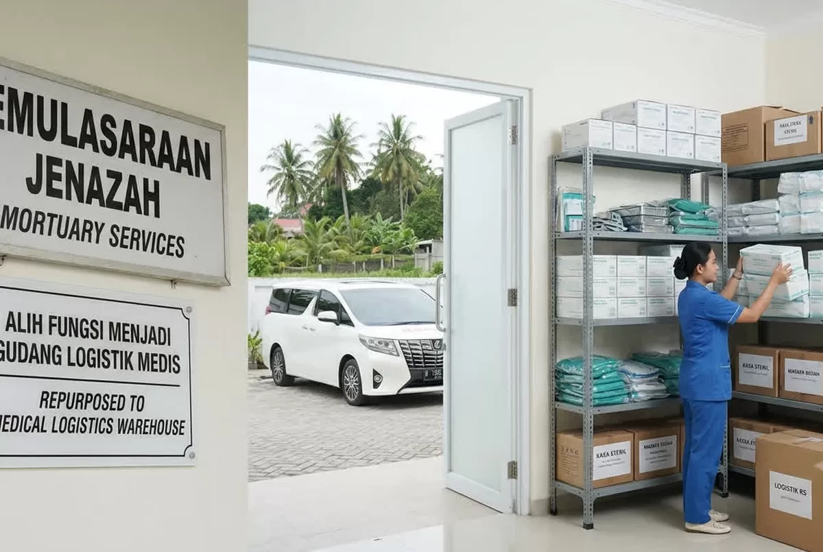 Edukasi efisiensi aset rumah sakit daerah: RSUD Anuntaloko Parigi alih fungsikan bangunan eks kamar jenazah jadi gudang logistik medis.