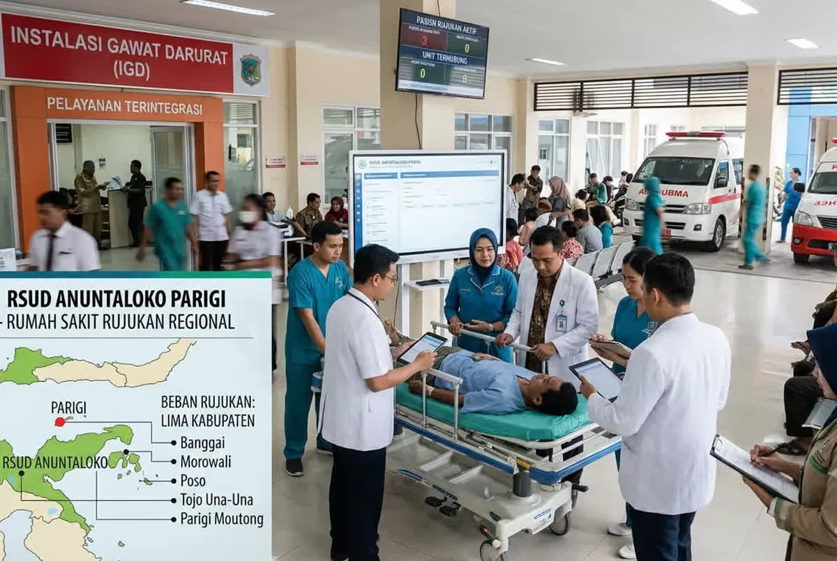 RSUD Anuntaloko Parigi merombak sistem layanan medis guna menampung pasien rujukan dari lima kabupaten di Sulawesi Tengah.
