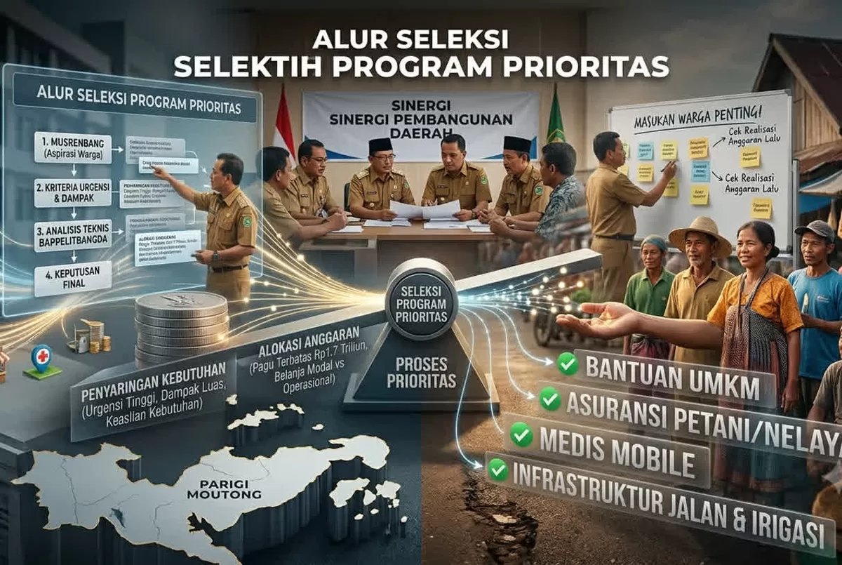 Bagaimana cara pemda membagi anggaran triliunan rupiah agar adil? Simak proses seleksi program prioritas dari Musrenbang hingga APBD.