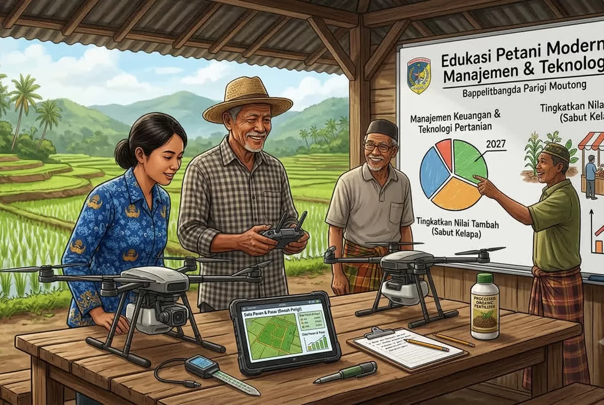 Bappelitbangda Parigi Moutong dorong penguatan SDM tani. Mengapa petani butuh ilmu manajemen dan teknologi untuk tingkatkan hasil panen?