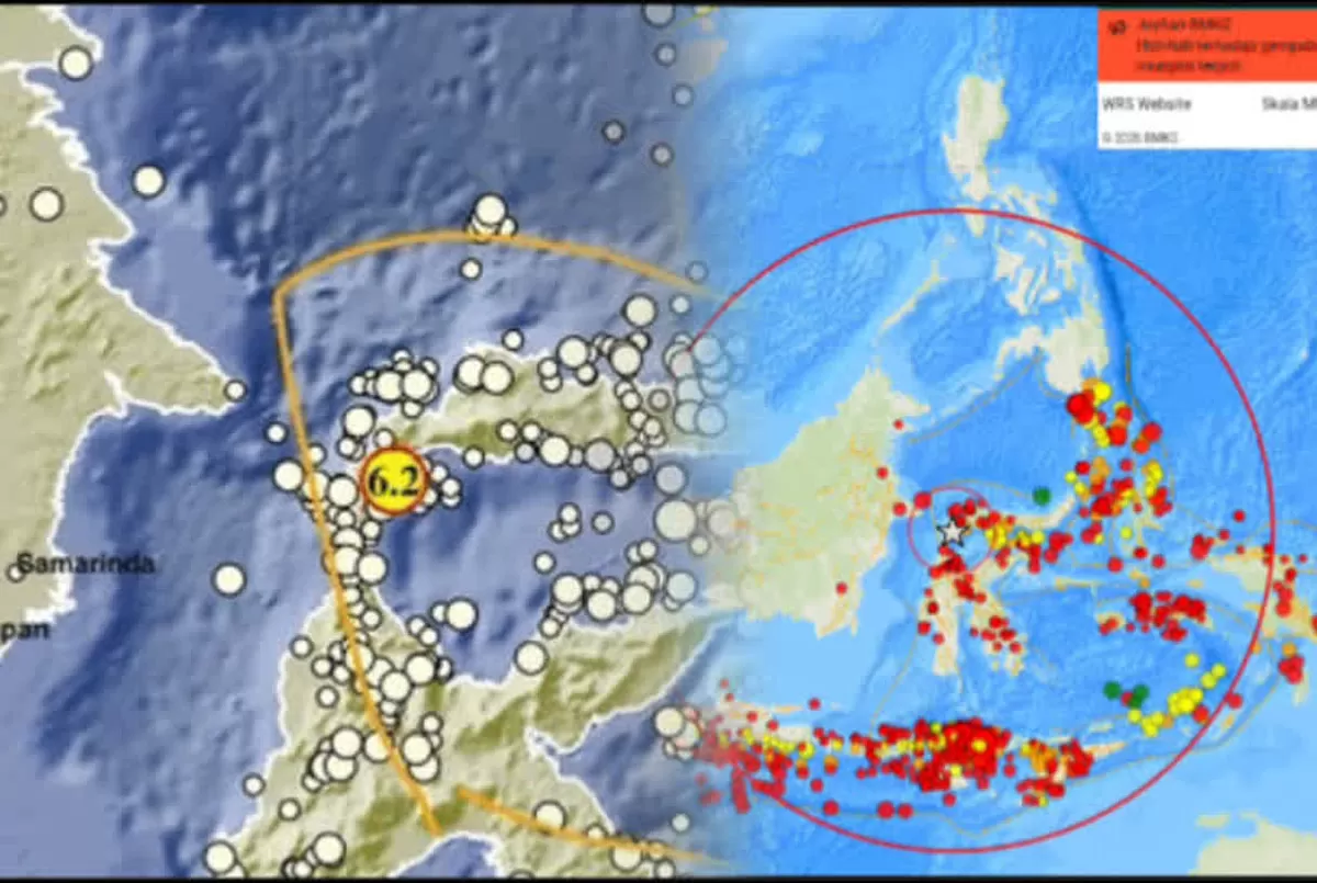 Gempa M 6.2 Parigi Moutong dirasakan di Donggala, Palu, Gorontalo, hingga Kalimantan. Simak daftar wilayah dan skala MMI dampak getaran resmi BMKG.