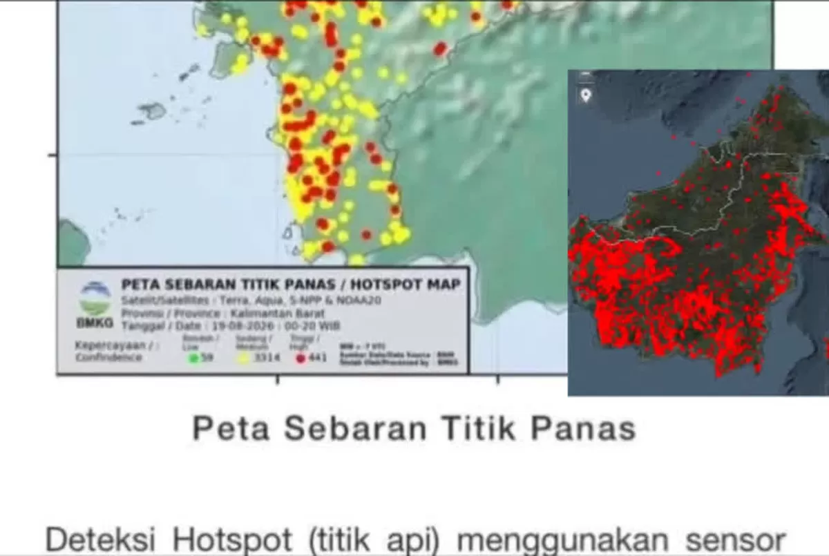 Kementerian Kehutanan mencatat kebakaran lahan di Kalimantan mencapai 32.580 hektare pada Kamis, 20 Agustus 2026.
