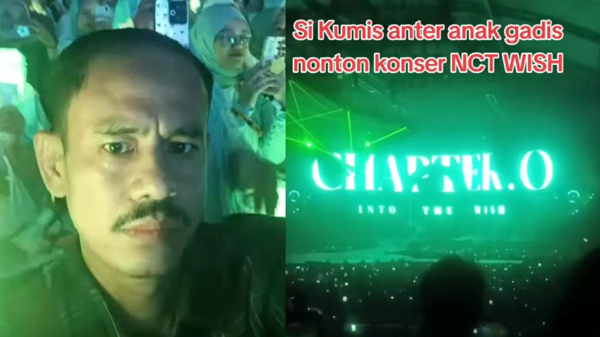 Cerita seorang ayah yang mengantar anak gadisnya nonton konser KPop.  (TikTok/wangmambang)