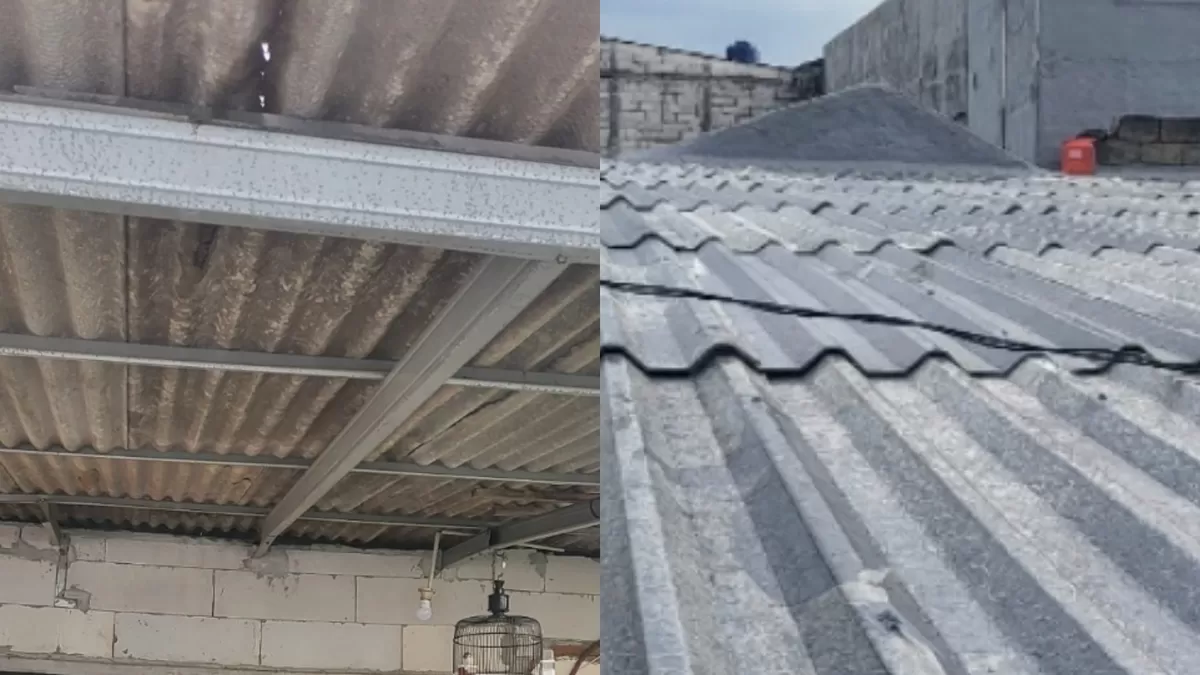 Sebelum dan sesudah atap rumah wartawan Promedia Group dari Matapersindonesia.com direnovasi dalam program &lsquo;Ganti Atap Rumah Wartawan&rsquo;. (Dok.Istimewa)